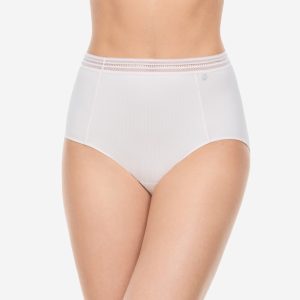 Braga alta Avet 37098 con fina raya y encaje en la cintura