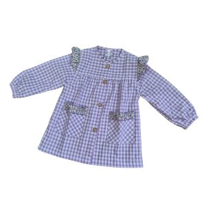 bata-escolar-infantil-vichy-morado-flores-merceria-sandra