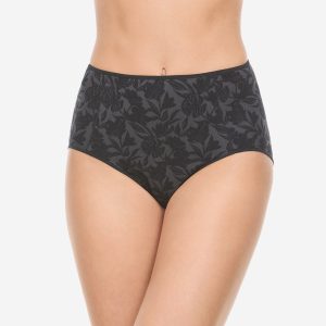 Braga alta Avet 37097 negra con flores de terciopelo