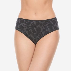 Braga Avet 32097 de tiro medio negro con flores de terciopelo